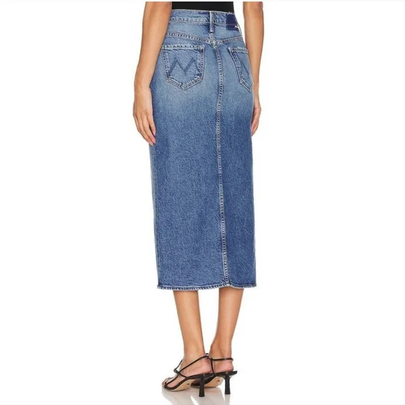 NWT Mother Superior The Split Second jeans skirt in strike a pose - Picture 7 of 13